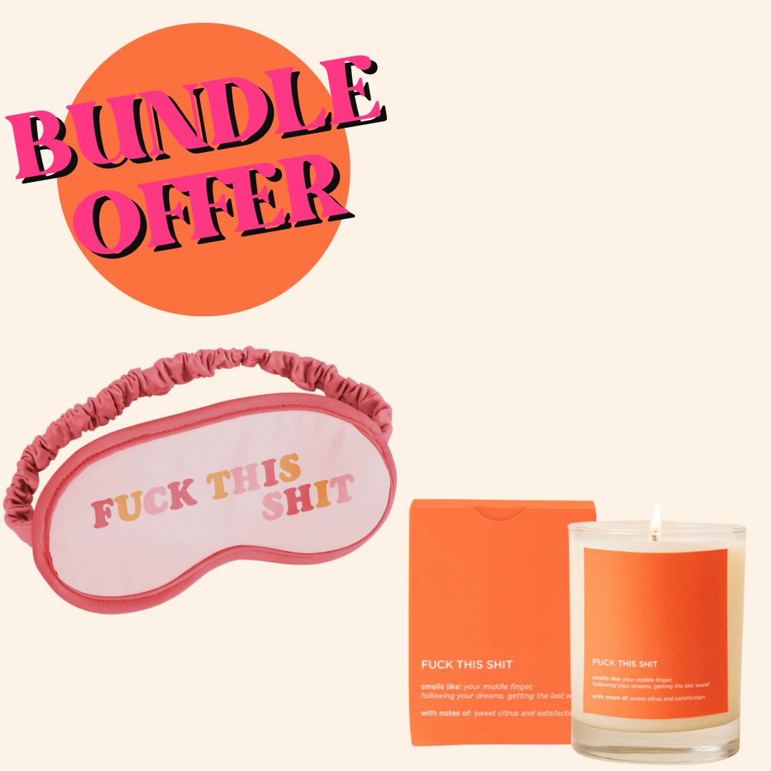 Fuck this candle sleep mask gift set 