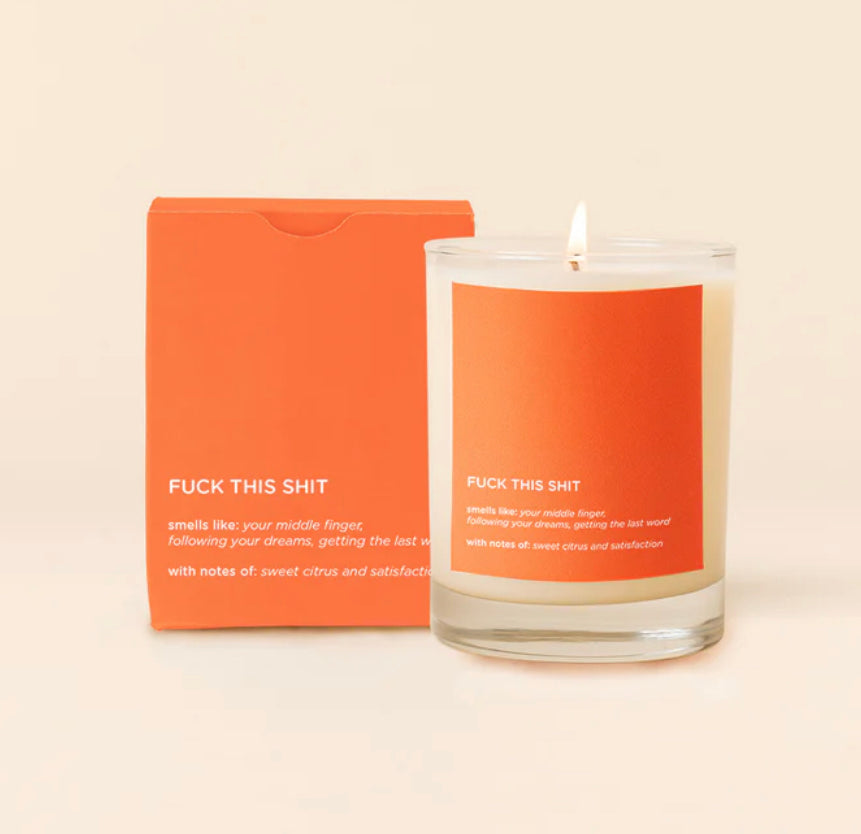 Fuck this shit soy candle swear gift for her